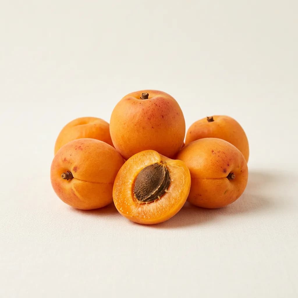 Apricots, illustrative AI-generated product photograph