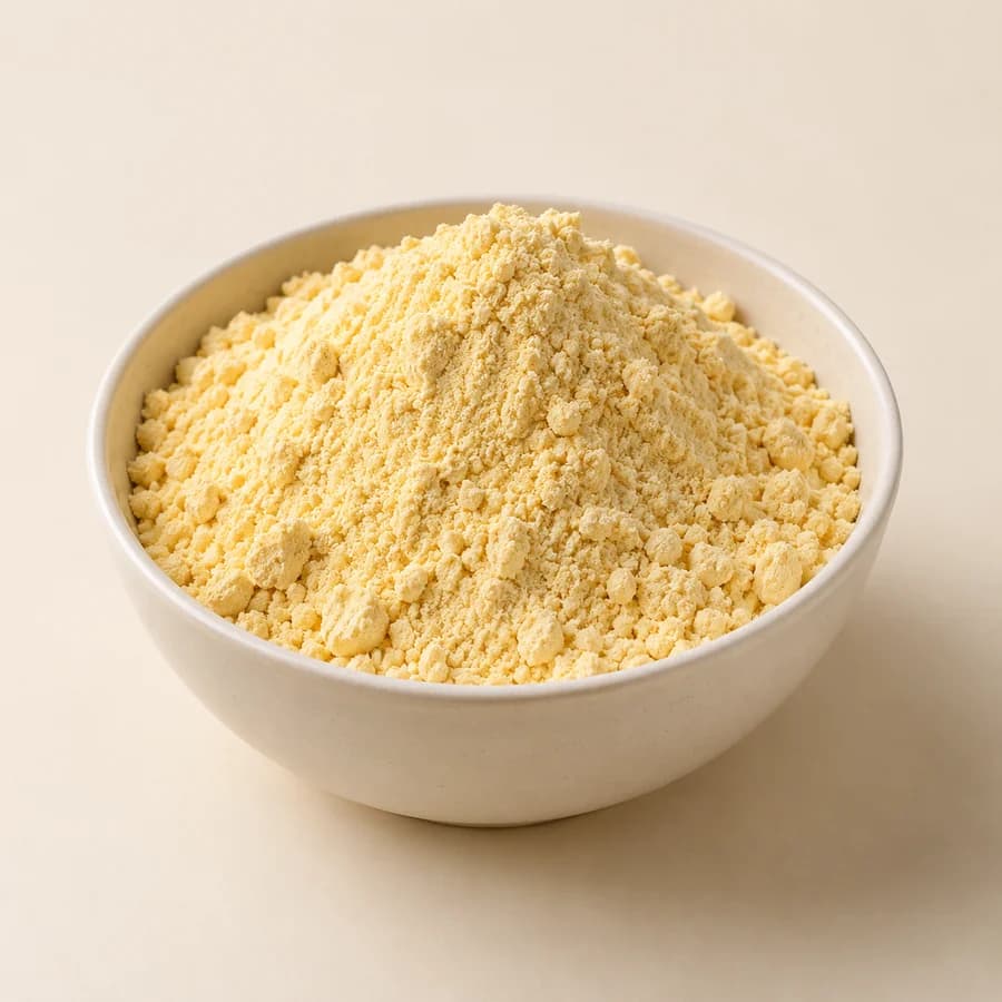 AI illustrative studio photograph of besan flour