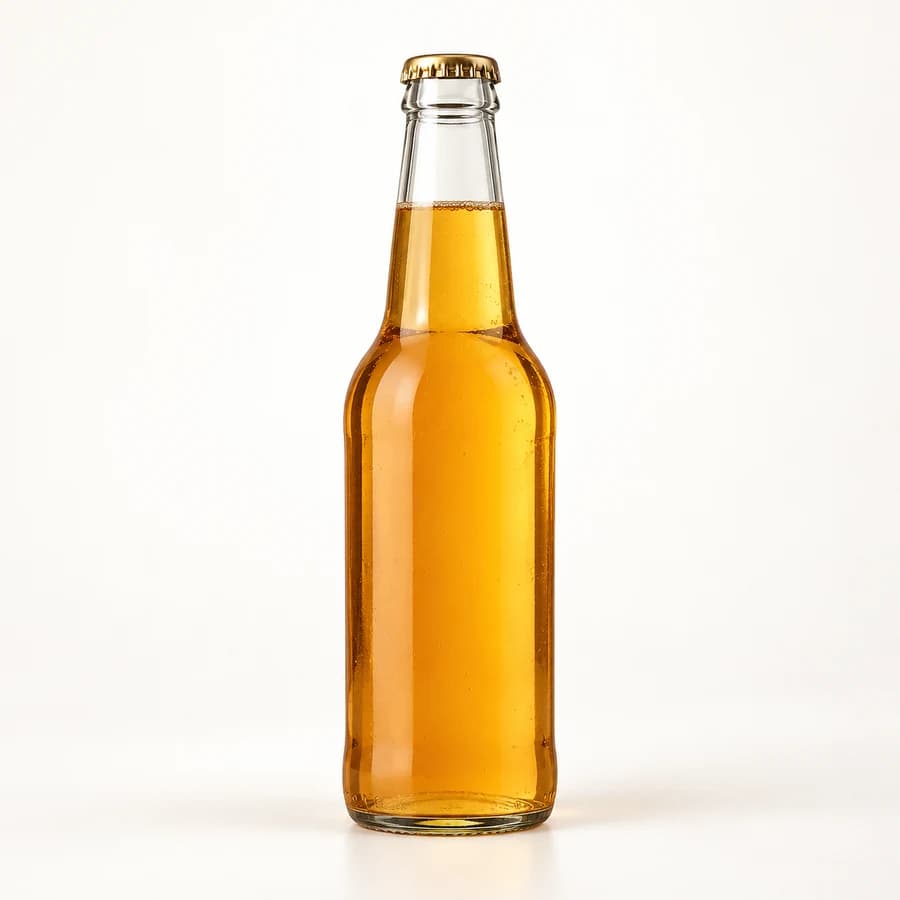 AI illustrative studio photograph of bottled drinks