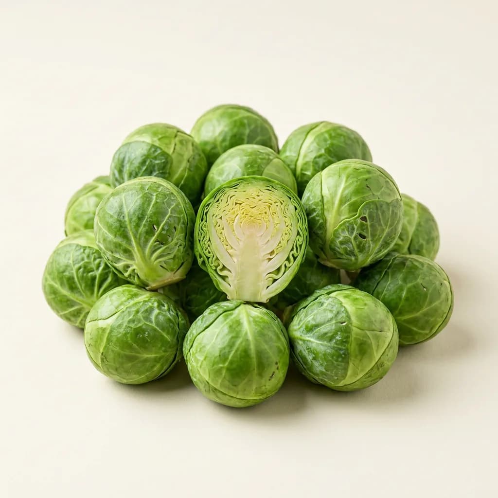 Brussels sprouts, illustrative AI-generated product photograph