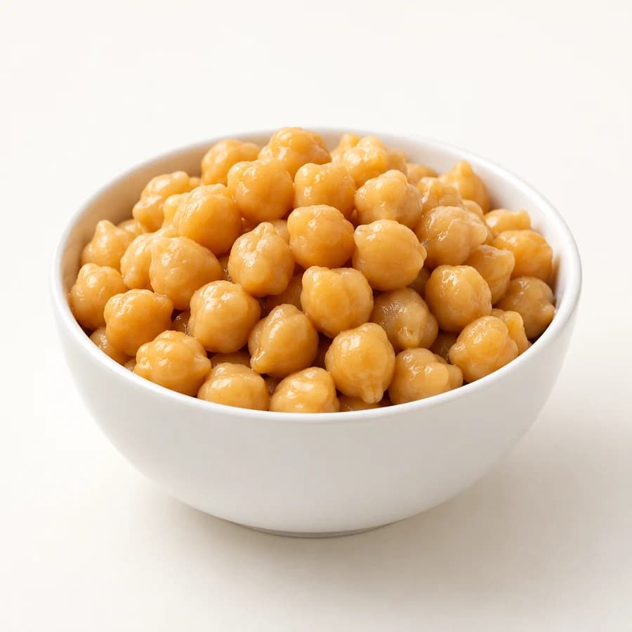 AI illustrative studio photograph of canned chickpeas