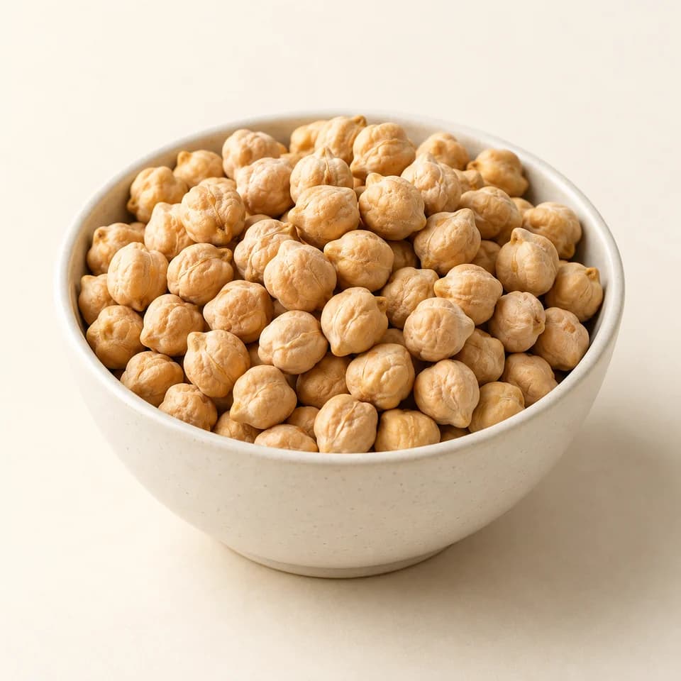 AI illustrative studio photograph of chickpeas