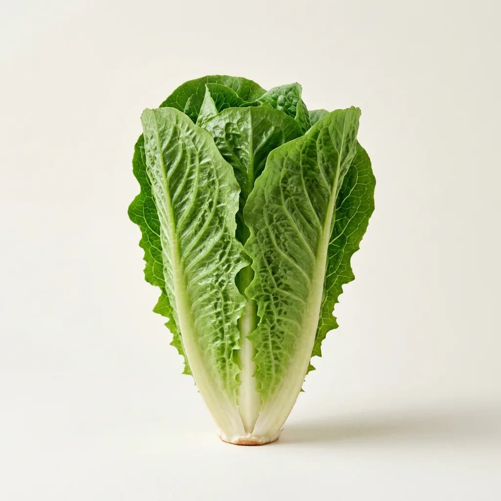 Cos lettuce, illustrative AI-generated product photograph
