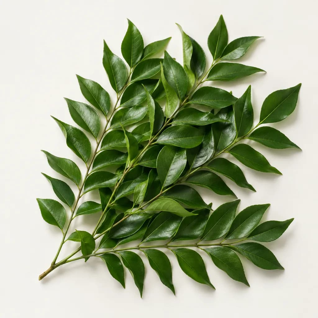 Curry leaves, illustrative AI-generated product photograph