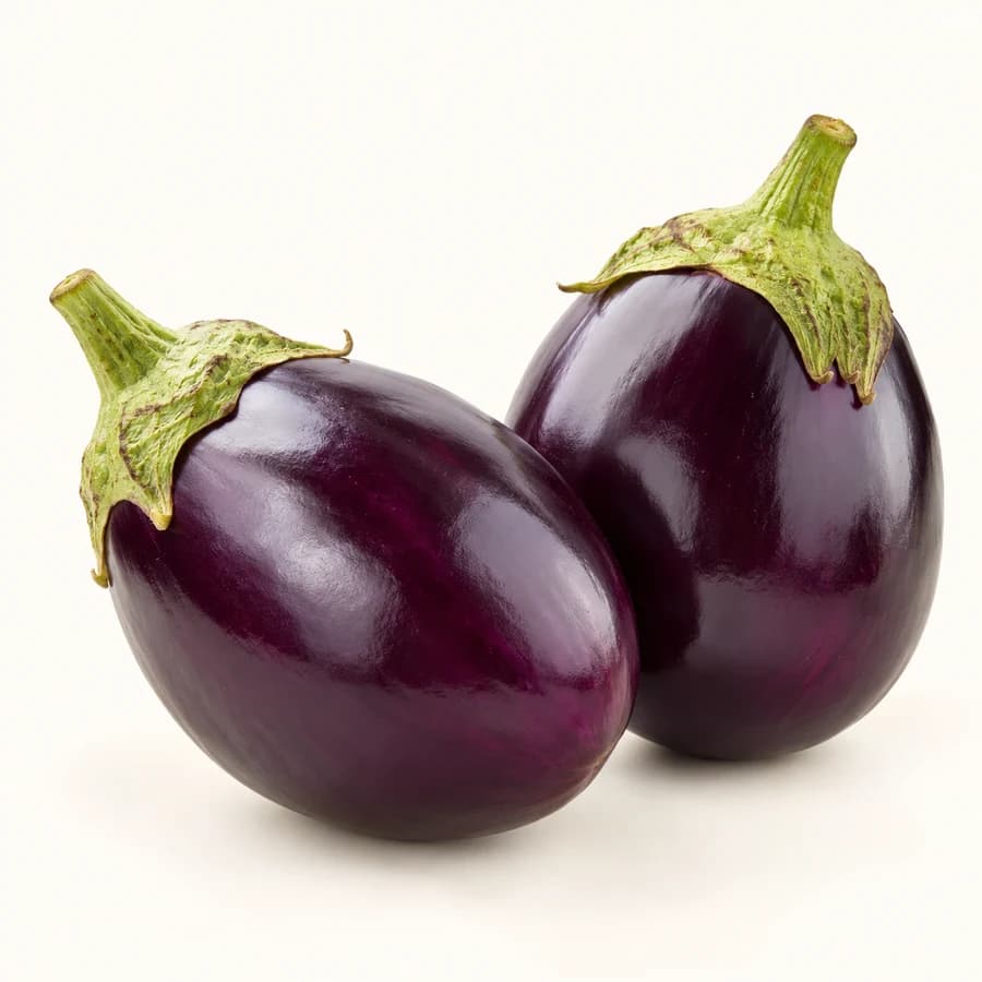 AI illustrative studio photograph of eggplant