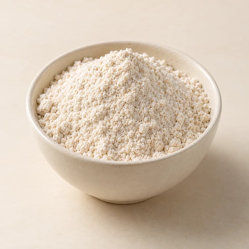 AI illustrative studio photograph of jowar flour