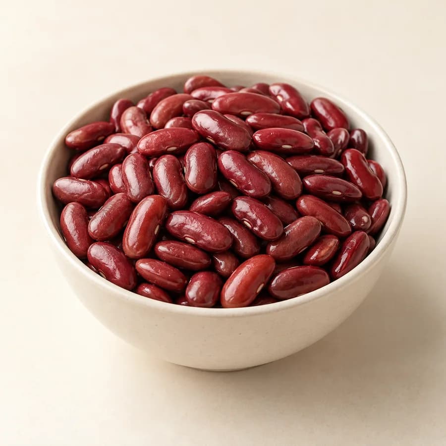 AI illustrative studio photograph of kidney beans