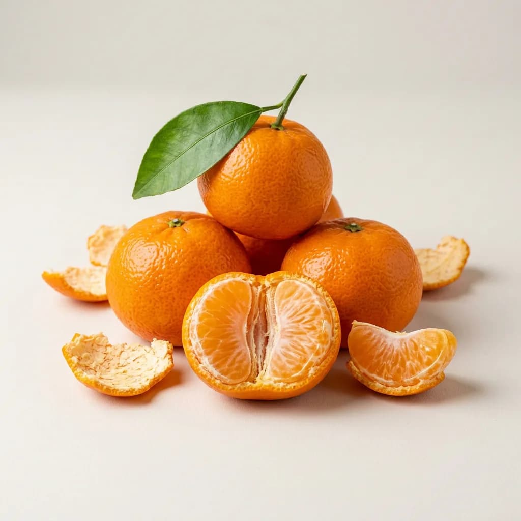 Mandarins, illustrative AI-generated product photograph