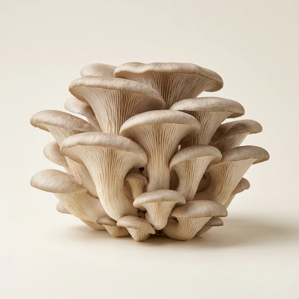 Oyster mushrooms, illustrative AI-generated product photograph