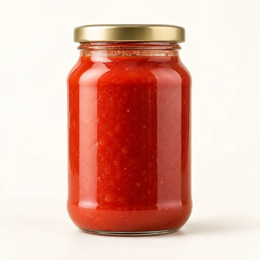 AI illustrative studio photograph of passata
