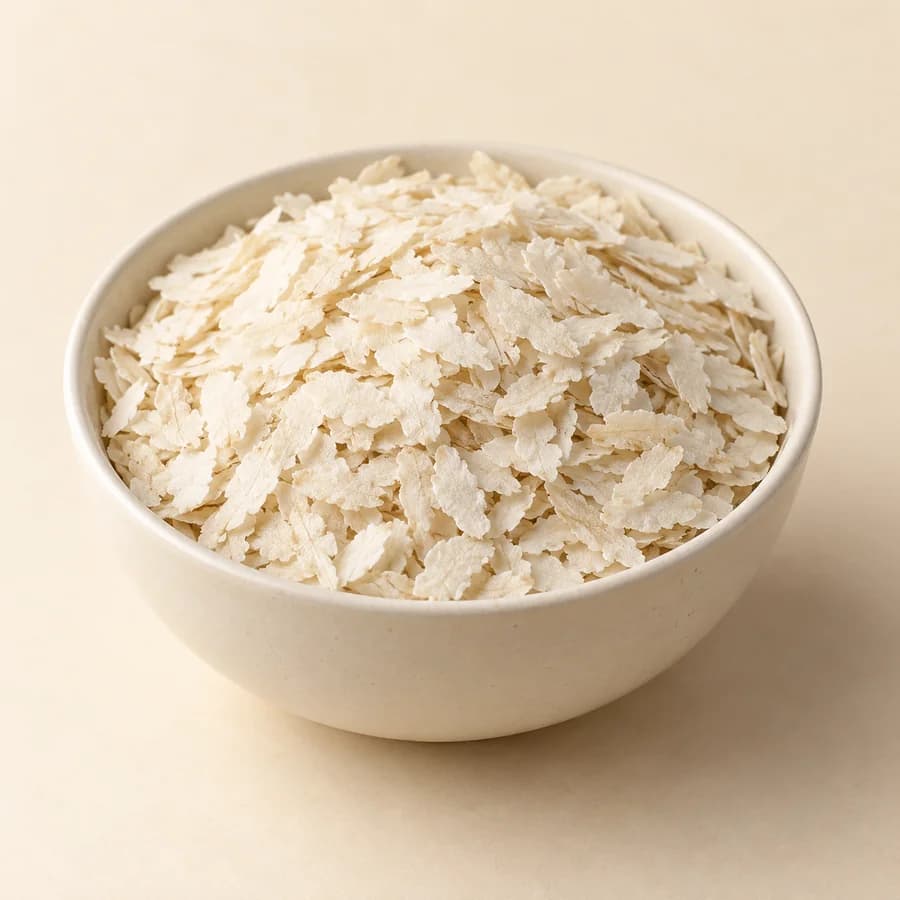 AI illustrative studio photograph of poha