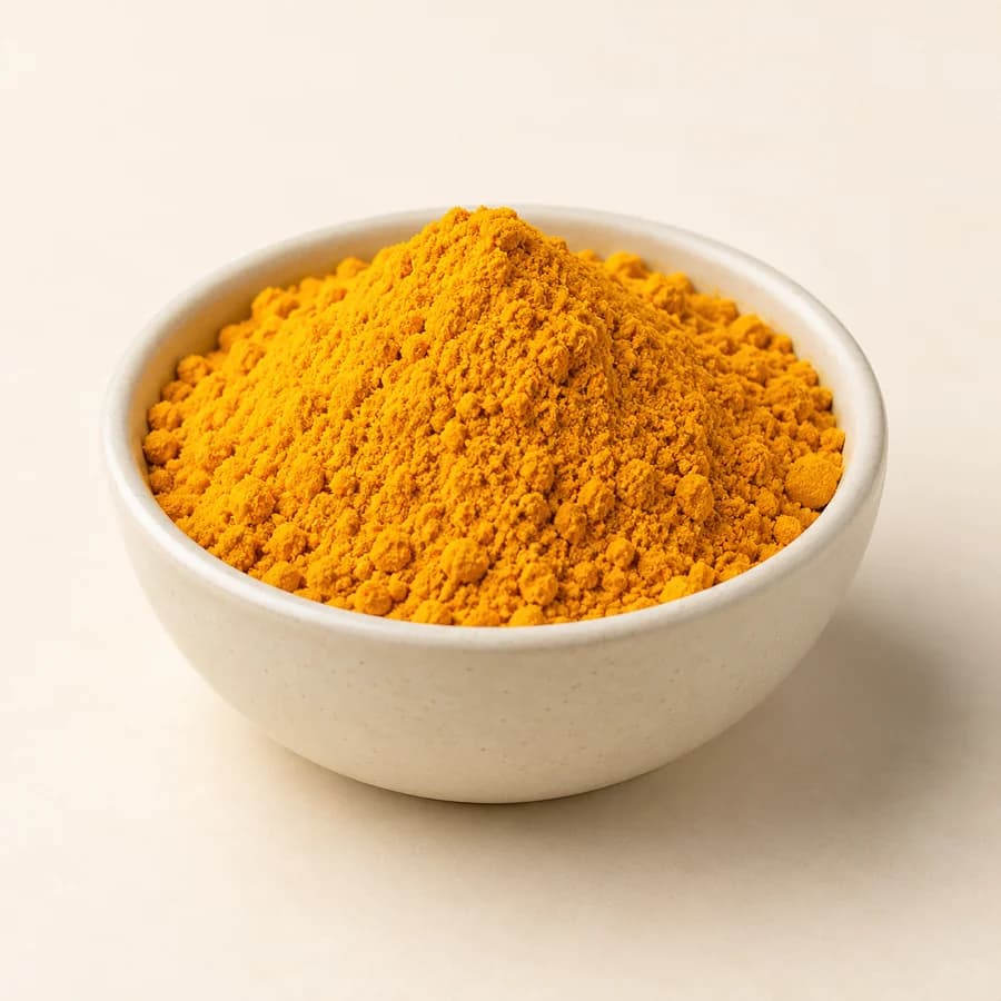 AI illustrative studio photograph of turmeric