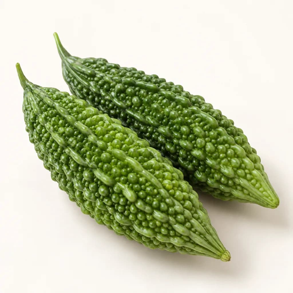 Bitter melon, illustrative AI-generated product photograph