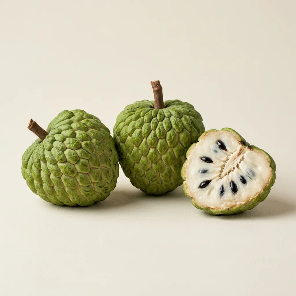 Custard apples, illustrative AI-generated product photograph