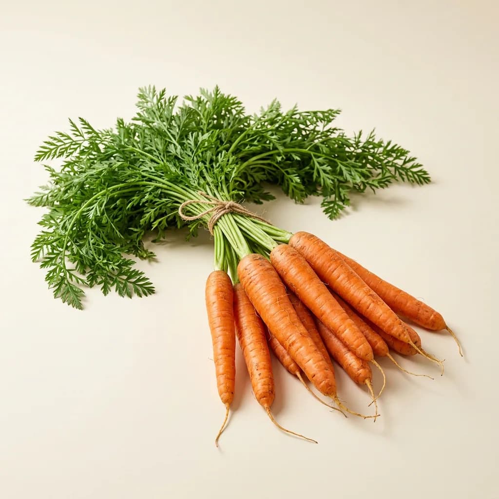 Illustrative studio photograph of carrots