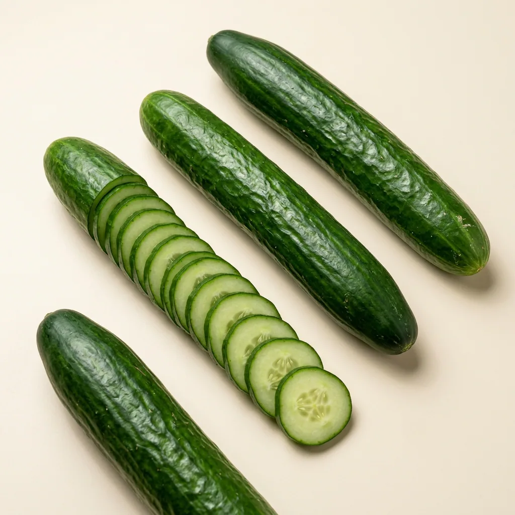 Illustrative studio photograph of cucumber