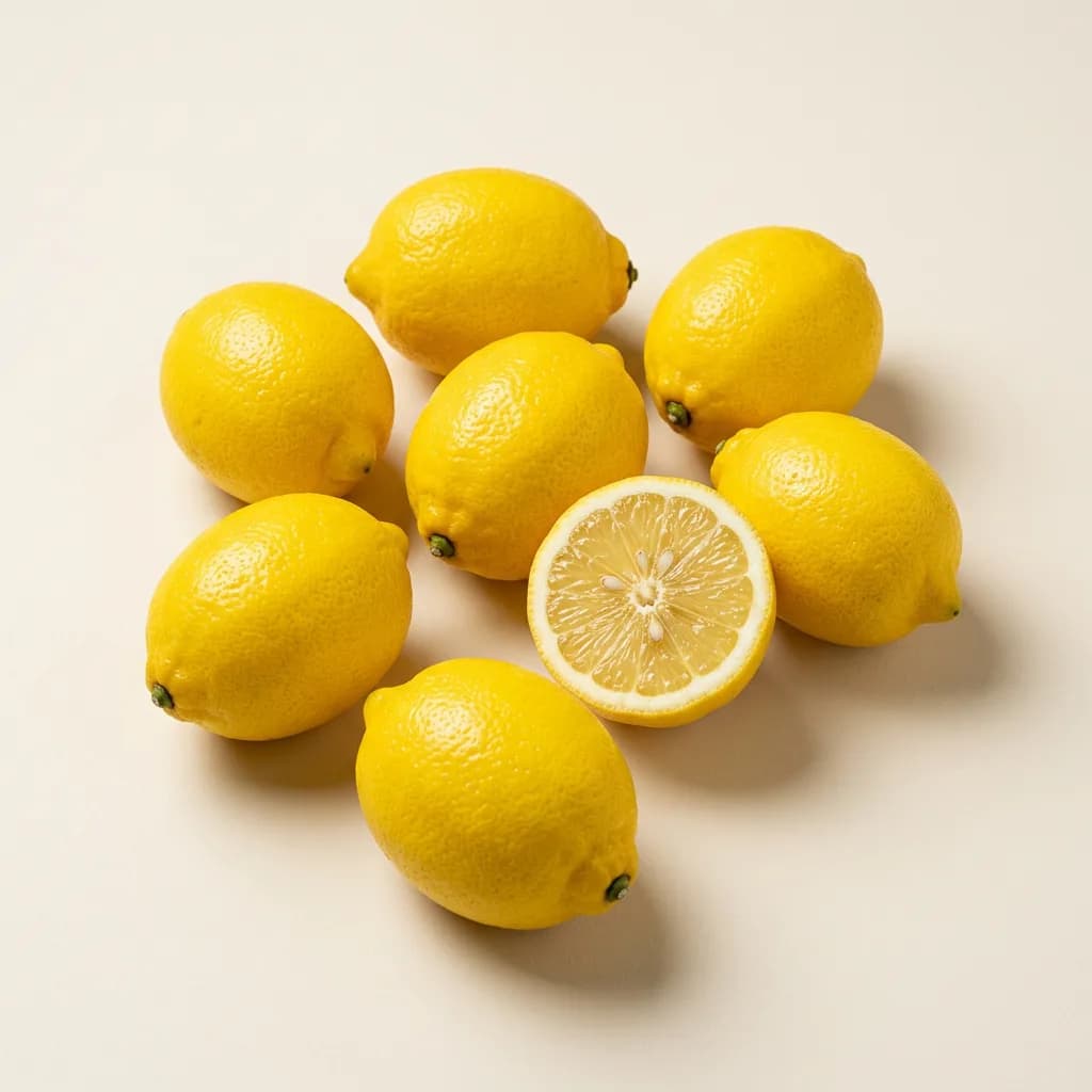 Lemons, illustrative AI-generated product photograph