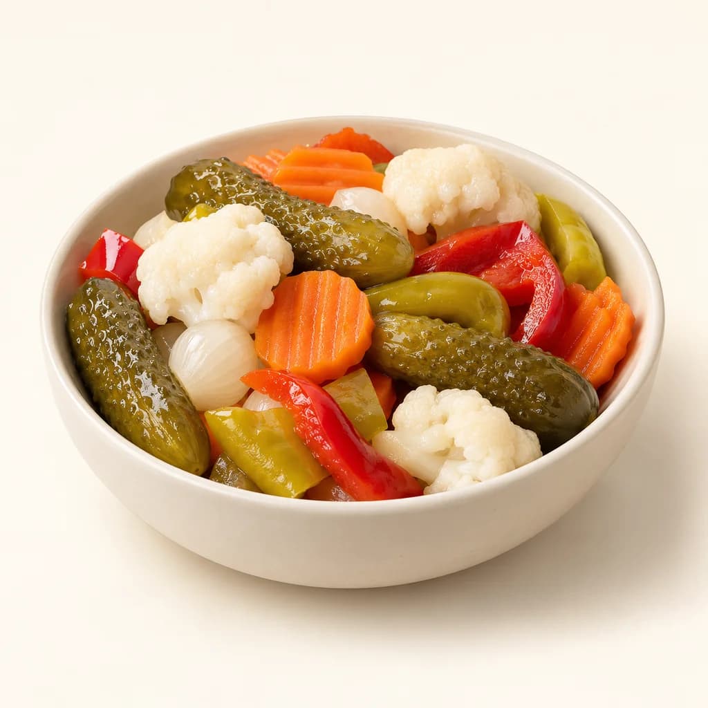 AI illustrative studio photograph of pickles