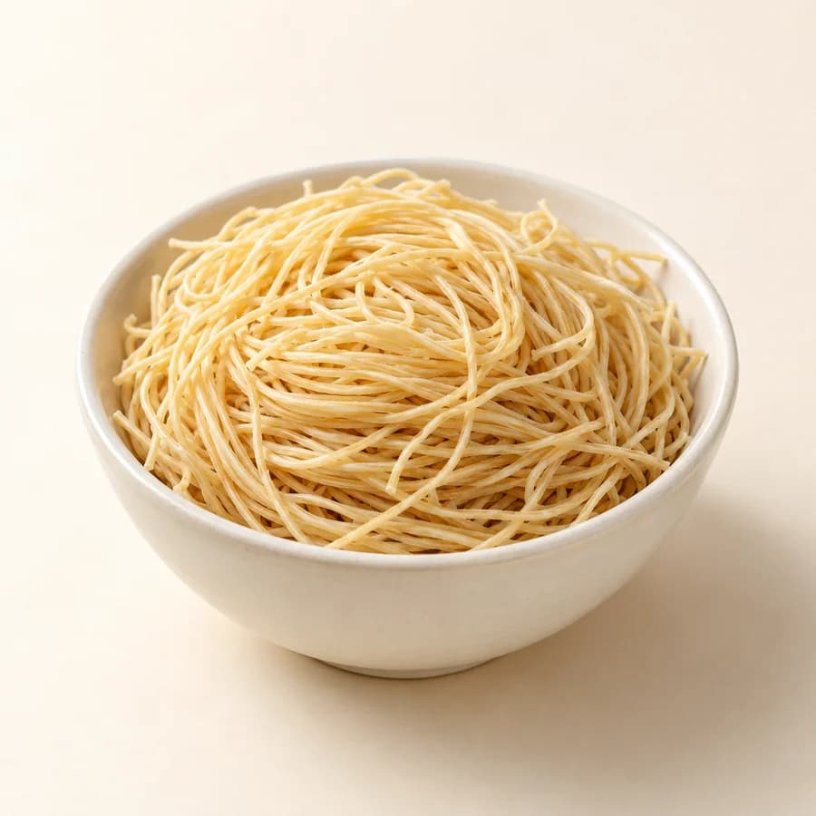 AI illustrative studio photograph of noodles