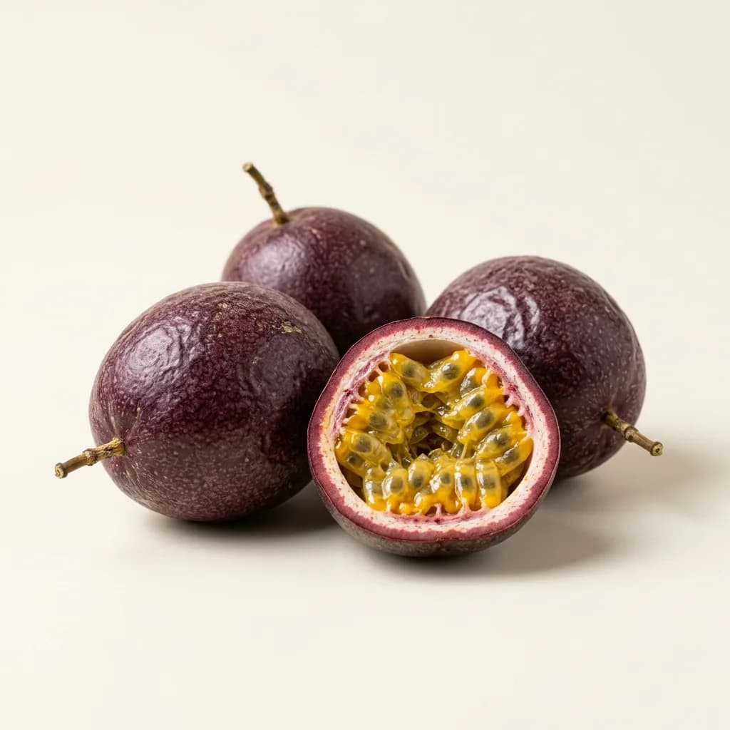 Passionfruit, illustrative AI-generated product photograph